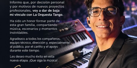 Rosthand Lima pone fin a su etapa en la Orquesta Tango