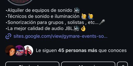 Gymare Eventos, síguenos en Instagram