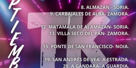 Fechas de Septiembre del Grupo Takicardia