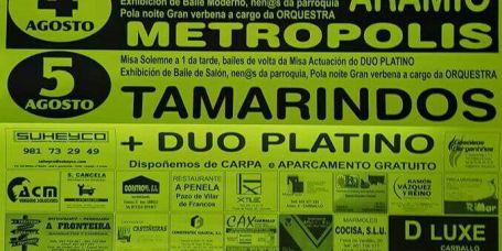 O duo Platino estará nas grades festas en Artes (Carballo)